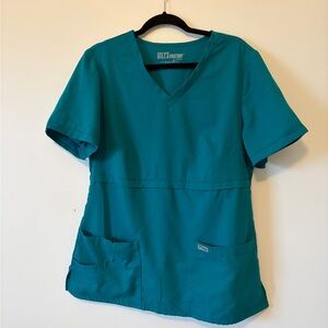 Grey's Anatomy Teal Short Sleeve Scrub Top
